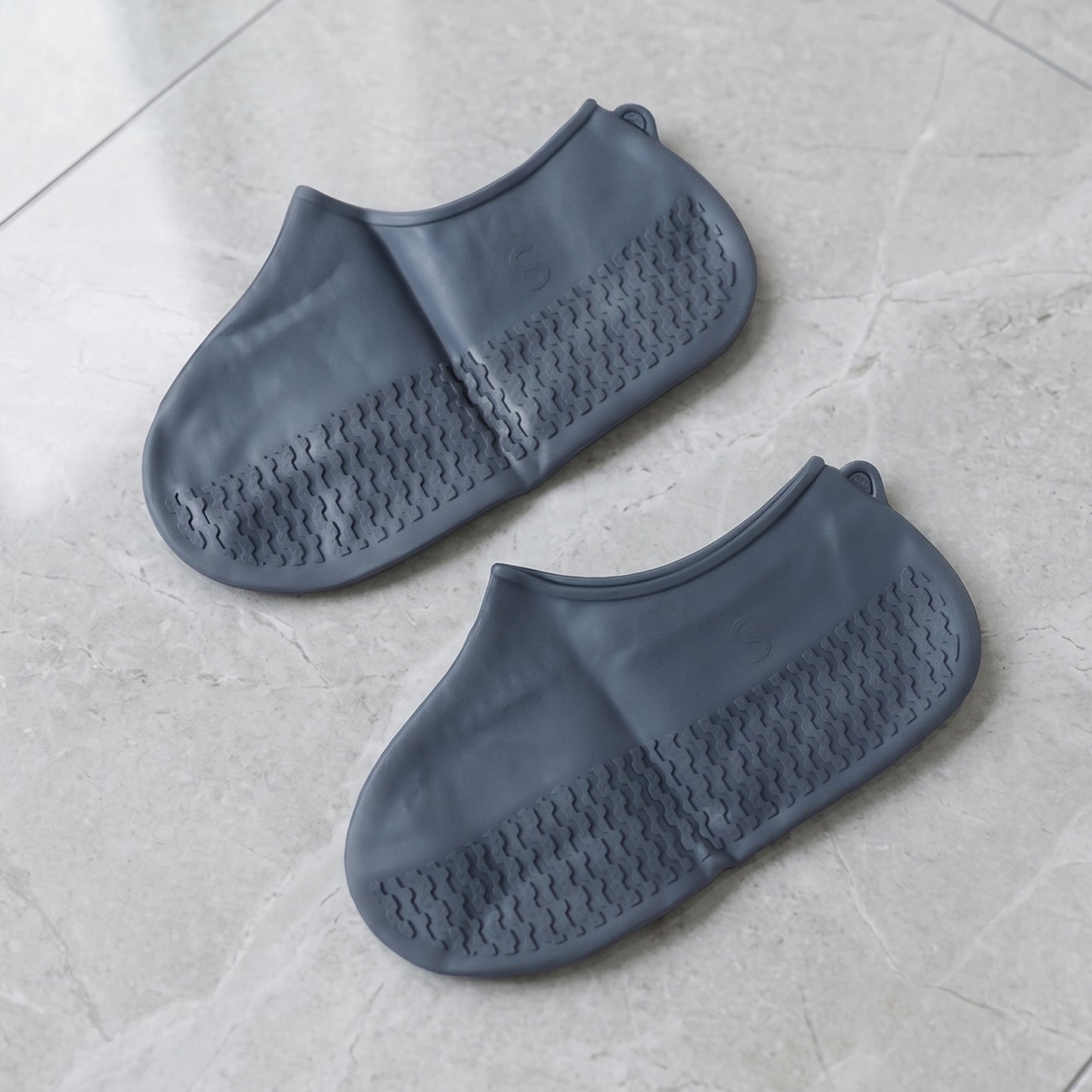 Waterproof Silicone Rain Shoe Cover 23 Cm Small Anti Slip Navy Blue (1 Pair)