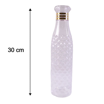 Premium Designer Transparent Water Bottle Set (6 Pc Set 1000 Ml Approx)