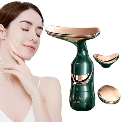 Drpshippr 3-in-1 anti-wrinkles face, neck, and eyes massager showing ergonomic design and facial treatment features.