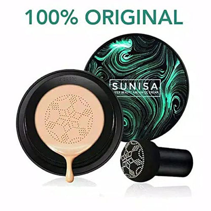 Drpshippr 3-in-1 waterproof CC and BB cream concealer with air cushion and mushroom applicator, shown in the image.