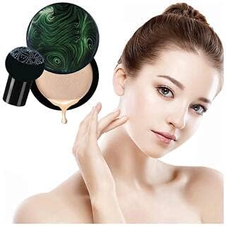Close-up of Drpshippr 3-in-1 CC and BB waterproof foundation concealer cream with air cushion and mushroom applicator.