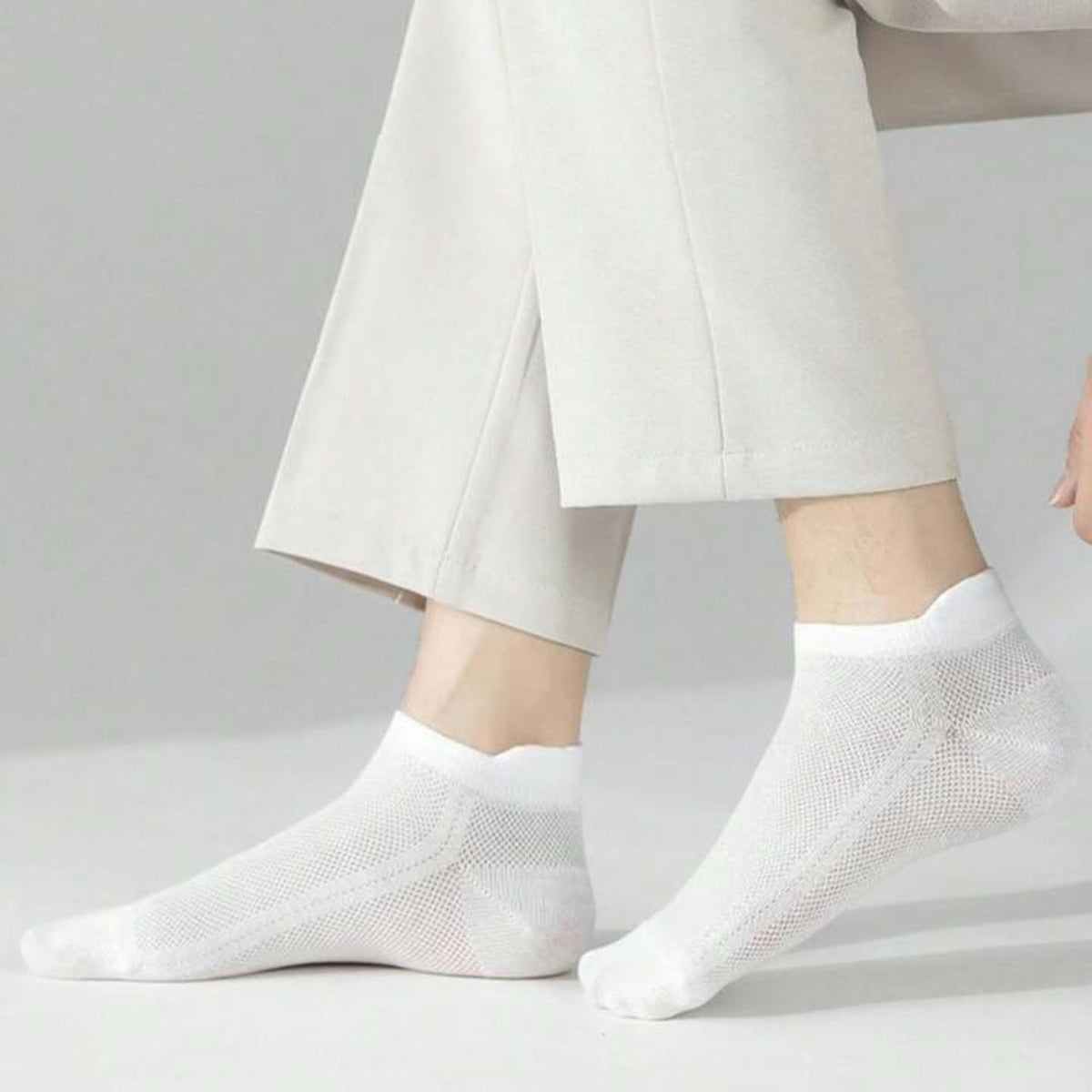 Men & Women Woven Ankle Length Socks (Pack of 6)