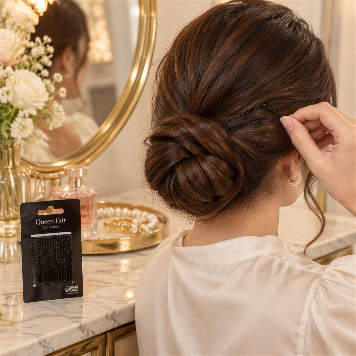 Wukusy metal bobby hair pins with wavy grip and rounded tips, 25-pack, ideal for everyday styling and secure hair hold