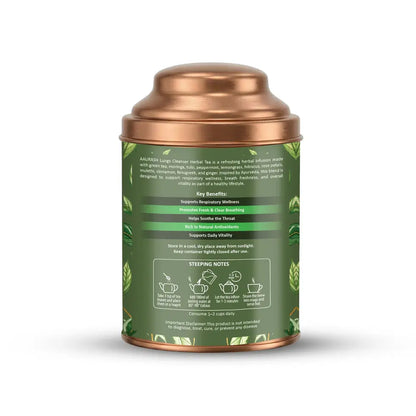 Aaurash Lungs Cleanser Herbal Tea | Breathing Comfort & Detox Support Tea | Supports Respiratory Wellness & Natural Detox | Caffeine-Free Herbal Tea