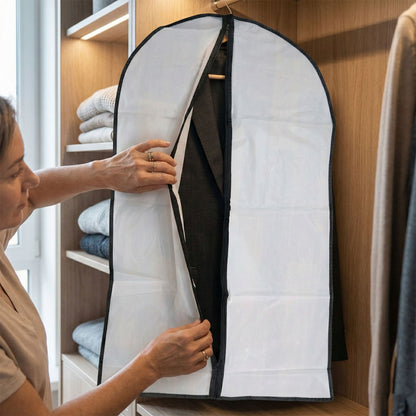 Transparent Garment Cover With Front Zipper (100  60 Cm 1 Pc)