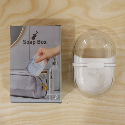 Plastic Travel Soap Case With Slide Lock And Removable Tray For Toiletries (1 Pc)