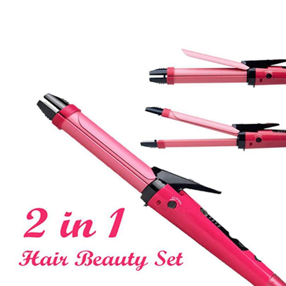 Wukusy 2-in-1 hair straightener and curler for women, featuring a sleek design for straightening and curling hair.