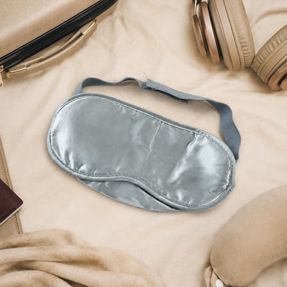 Soft Satin Sleeping Eye Mask With Elastic Strap For Travel And Relaxation (1 Pc)