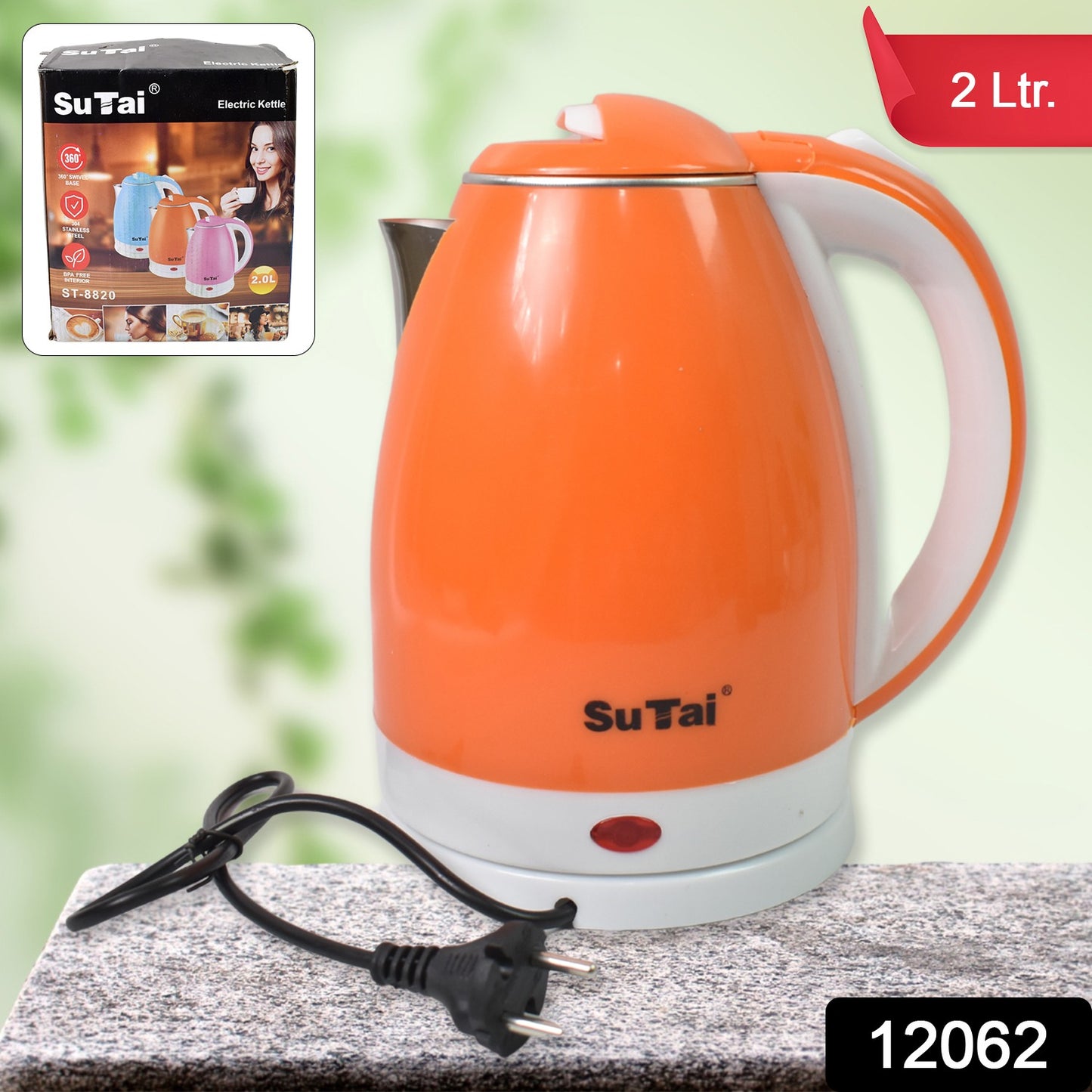 Electric Kettle Boil Dry Protection  Auto-shut Off (1500-2000w  2 Ltr.)