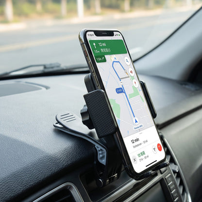 360 Degree Rotating Car Phone Holder With Adjustable Dashboard Clip Stand (1 Pc)
