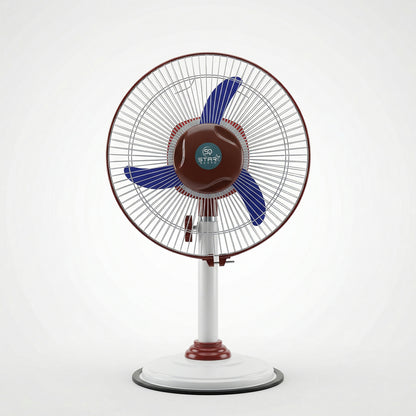 Omega 12v Rechargeable Pedestal Fan With Led Light (1 Pc)