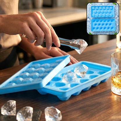 Multipurpose Ice Cube Tray With Lid 17 Grid Mold (1 Pc)