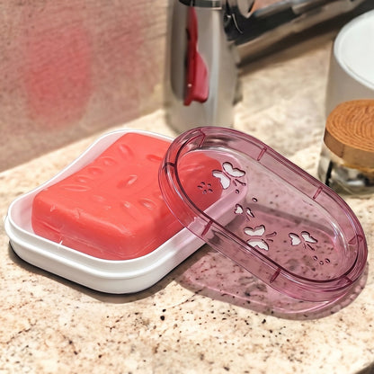 Travel Plastic Soap Case With Lid For Bathroom Home And Toiletry Kit Bag (1 Pc)