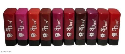 Set of 10 3D Lips Lipsticks from Drpshippr featuring vibrant, colorful lipstick designs in a beauty and personal care collection.