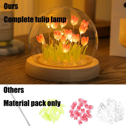 3D Table Colorful Galaxy Wooden Crystal Ball Night Lamp