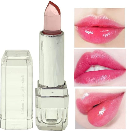 MYEONG Gold Glitter Color Change Gel Lipstick (Pink, 3.6 g)