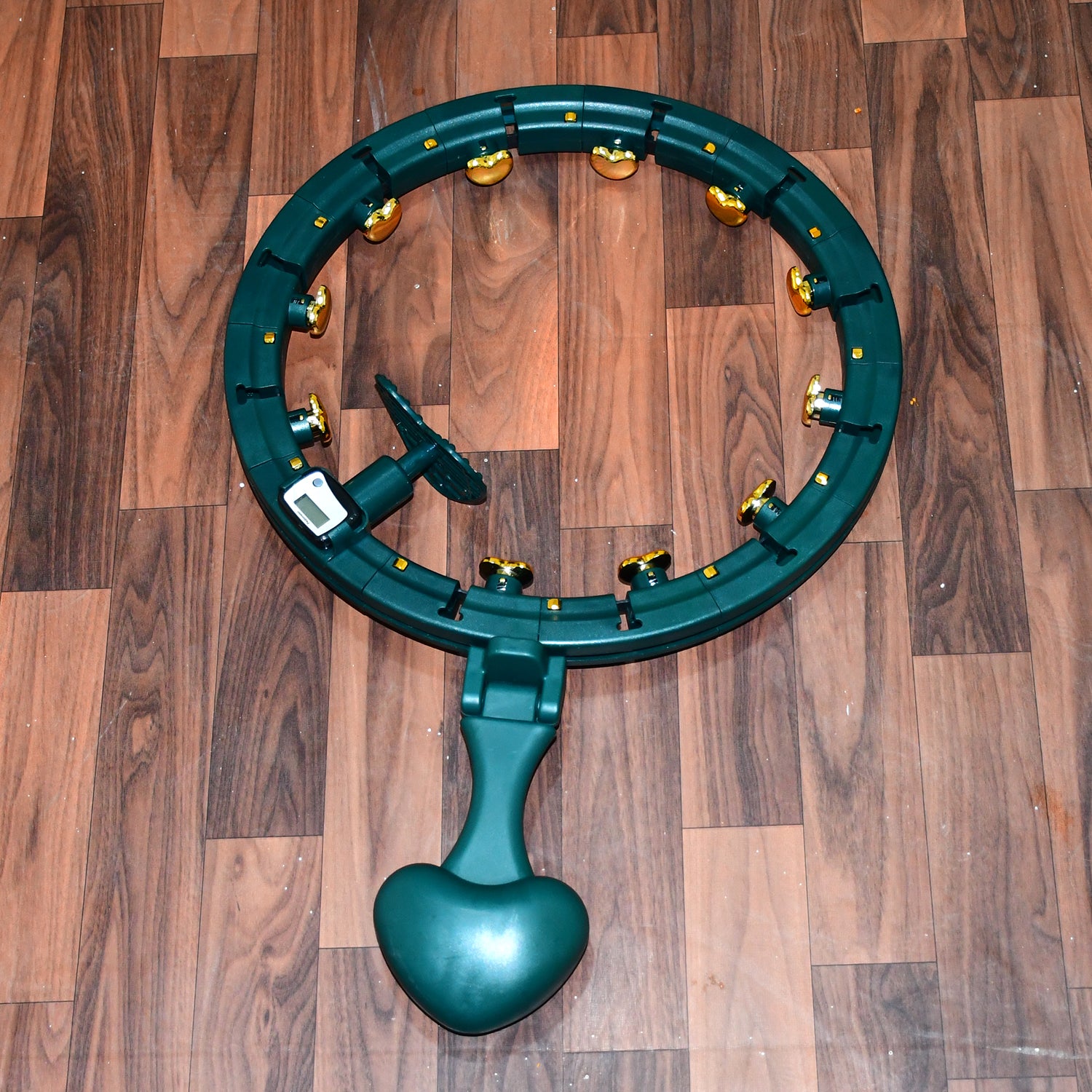 Wukusy adjustable fitness hula hoop with detachable design, round count, ideal for weight loss and gym workouts.