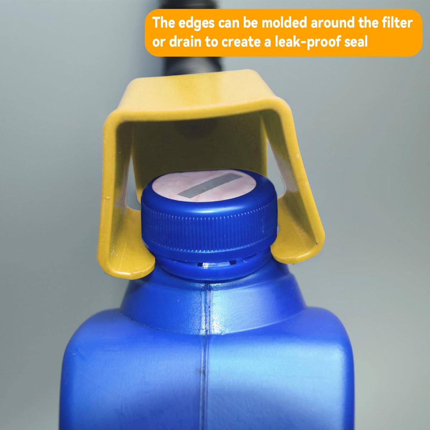 Wukusy flexible plastic funnel for spill-free car oil and fuel filling, shown with a wide opening and durable design for easy pouring.