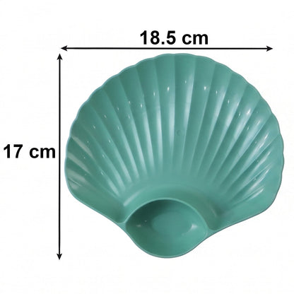 Shell Shaped Snack Serving Plate Tray  Stylish  Reusable
