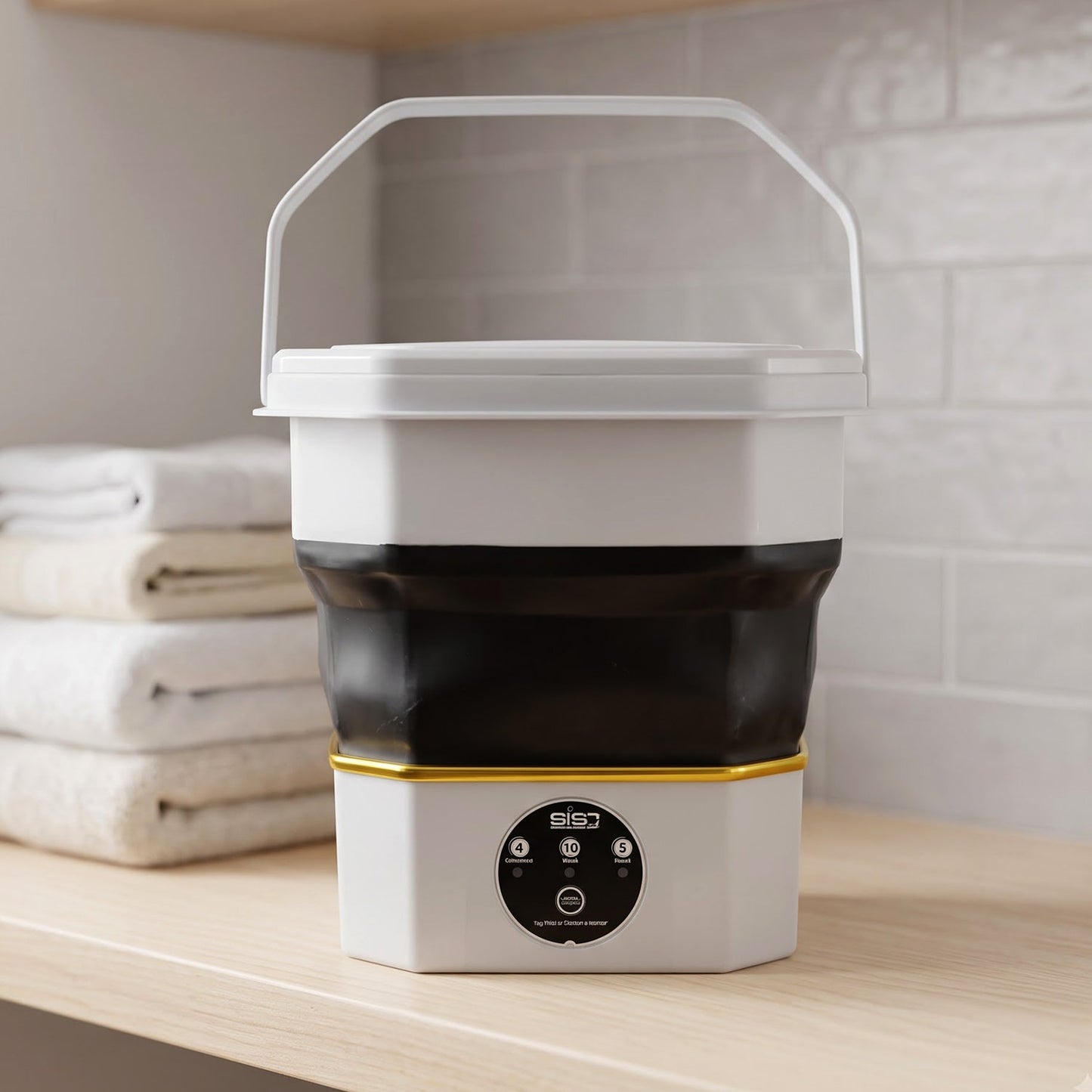 Mini Electric Folding Washing Machine For Small Clothes And Travel Laundry (1 Pc)