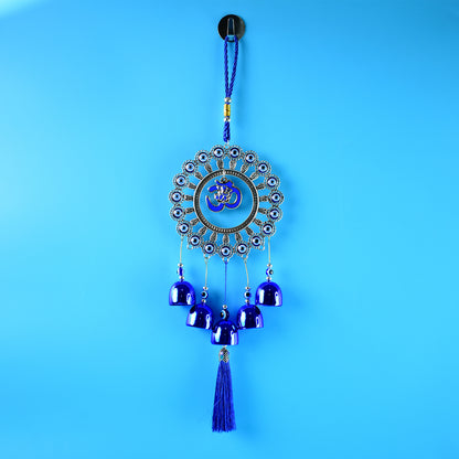 Decorative Om Evil Eye Wind Chime Wall Hanging (1 Pc)