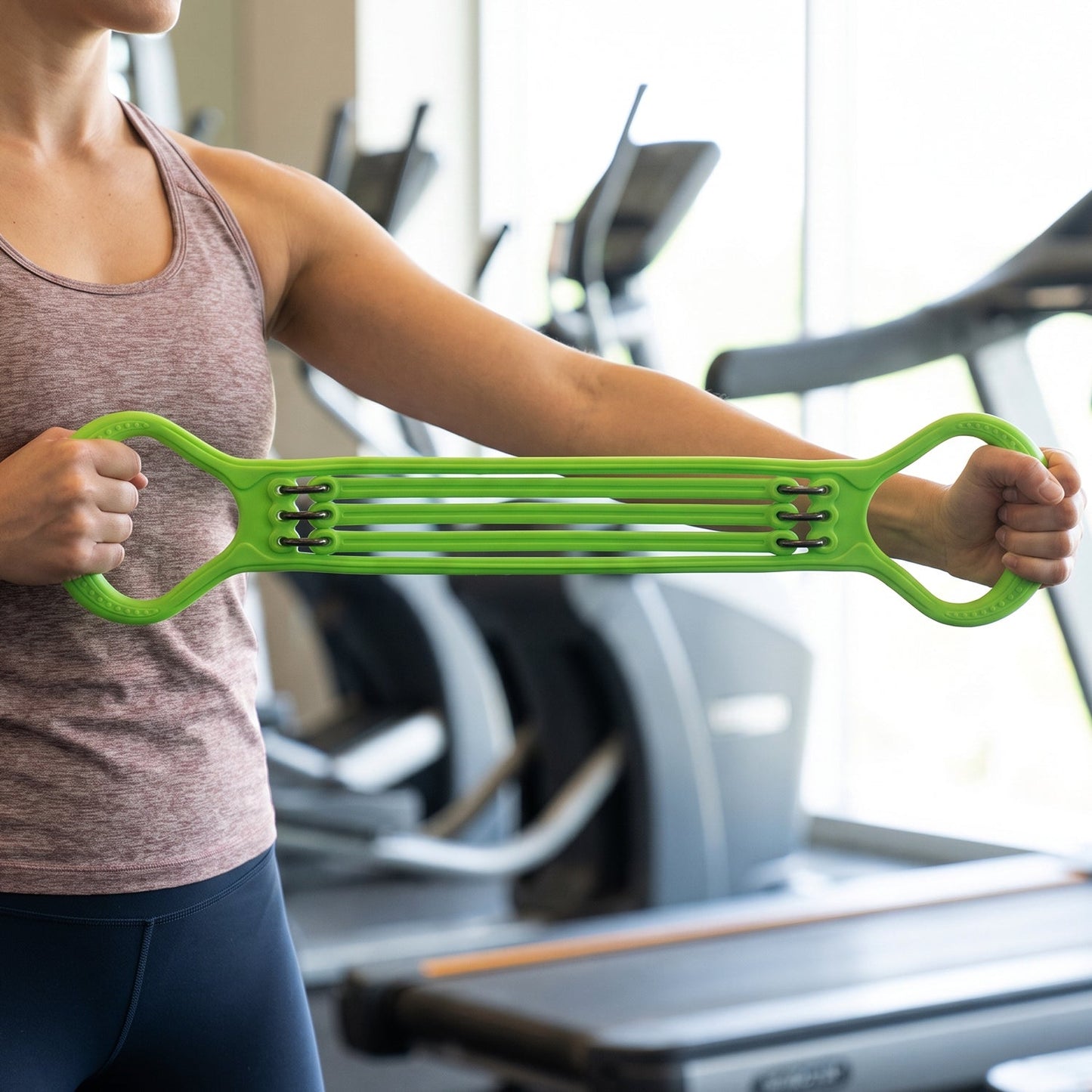 5 Tube Silicone Chest Expander Resistance Band For Home Gym Workout (1 Pc)