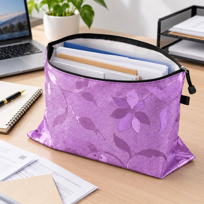 Wukusy zippered travel organizer bag for toiletries and accessories, showing a compact 38x26.5 cm storage pouch with multiple compartments.