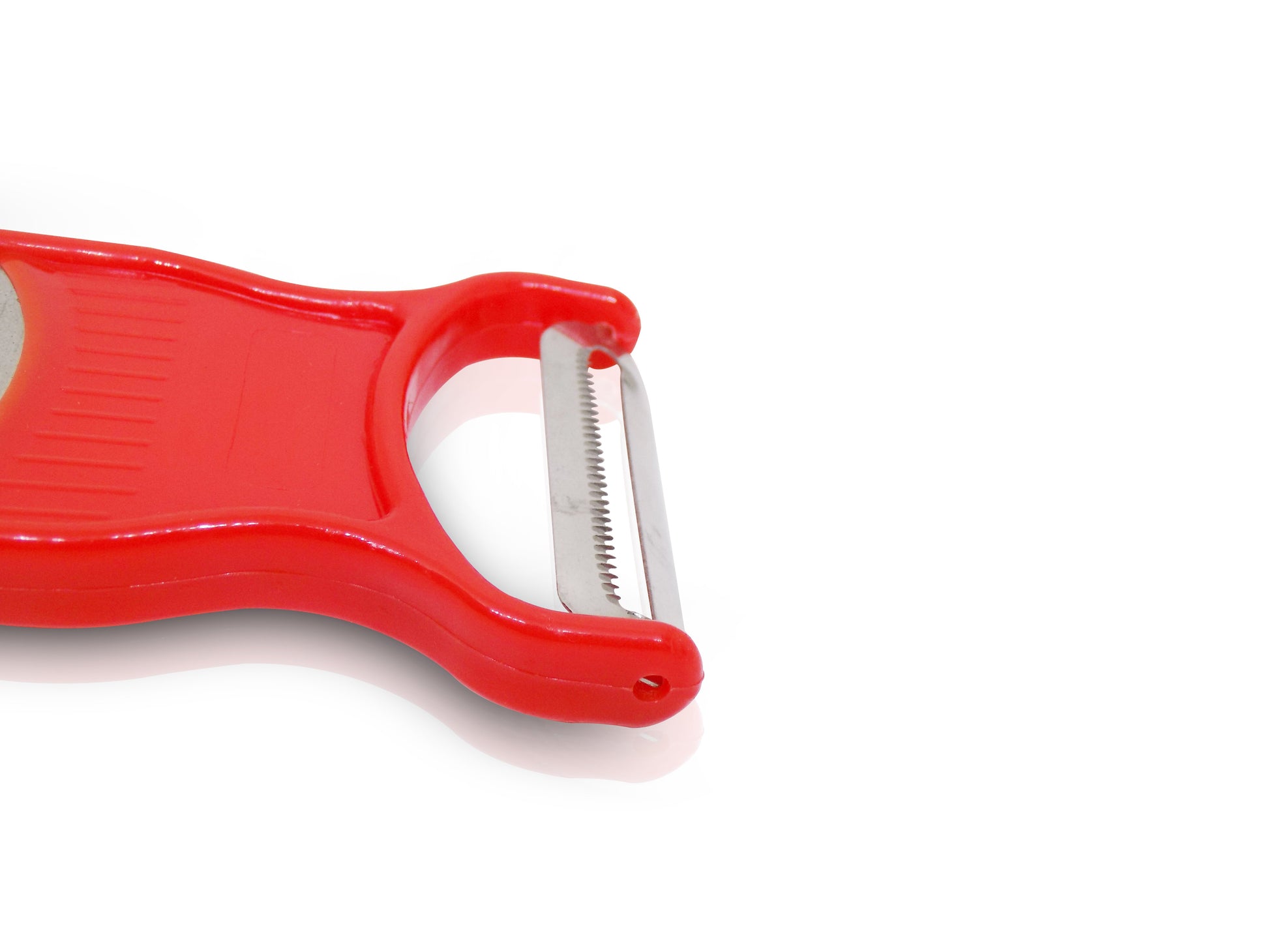 Wukusy 4-in-1 multi-purpose vegetable peeler, slicer, grater, and cutter kitchen tool shown with various blade attachments.