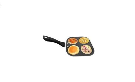 Drpshippr 4-hole non-stick pan for home and kitchen use, with a durable non-stick surface and four cooking holes visible.
