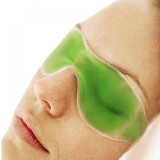 Green Wukusy 403 Cold Eye Mask with stick-on straps, designed for soothing eye relief and comfort.