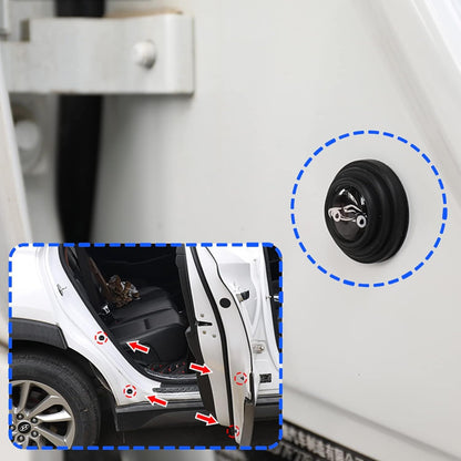 Set of 100 Wukusy car door shock absorber protection stickers applied to car door edges for damage prevention.
