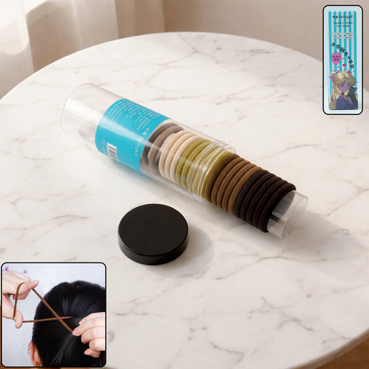 Set of 20 soft elastic hair bands from Wukusy, shown in a variety of colors on a white background.