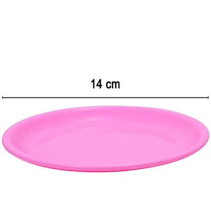 Set of six Wukusy 2185 round mini soup plates with smooth edges, ideal for serving small portions or appetizers.