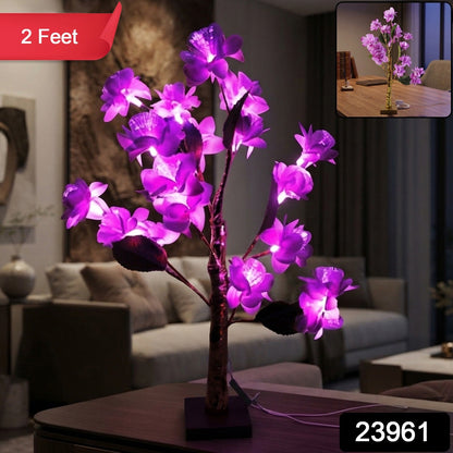 Artificial Flower Led Decorative Lamp For Home Bedroom And Event Decor (1 Pc)