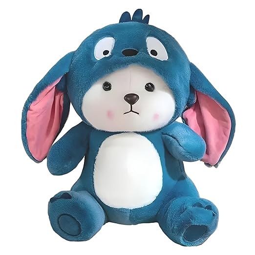 Blue plush Teddy Bear by 4514, soft and huggable stuffed toy with a friendly, cuddly appearance.