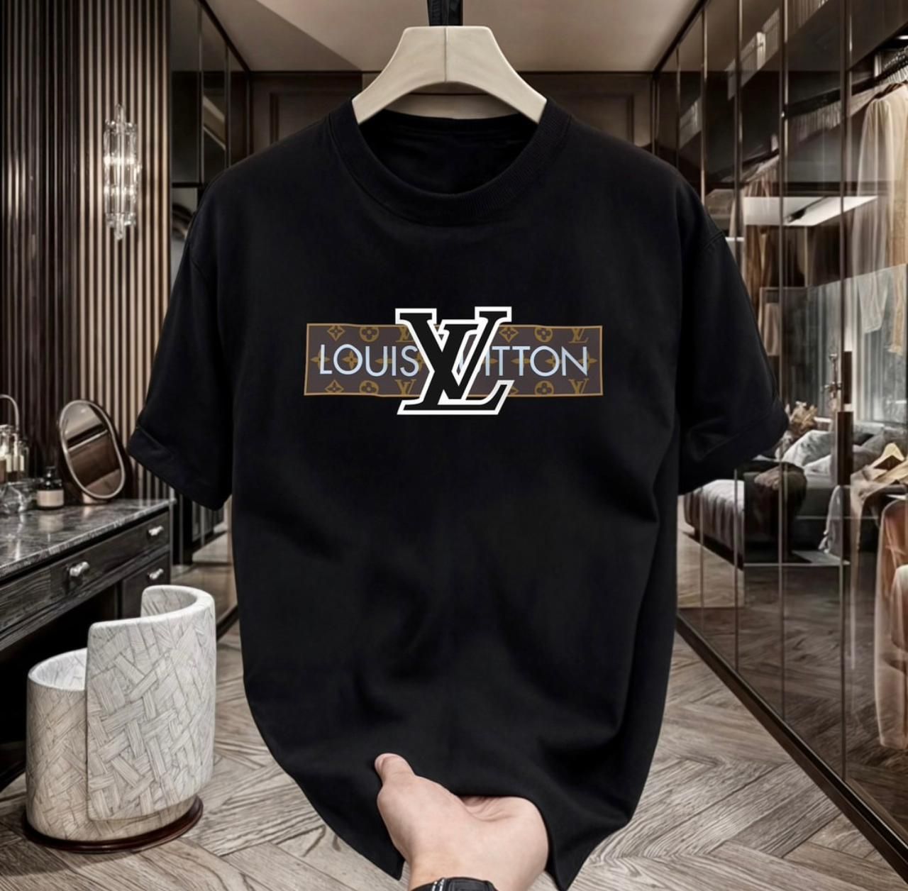 Men's Round Neck Louis Print T-Shirt