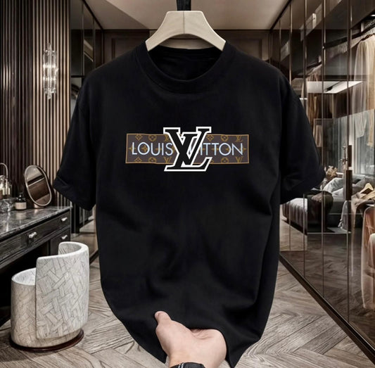 Men's Round Neck Louis Print T-Shirt