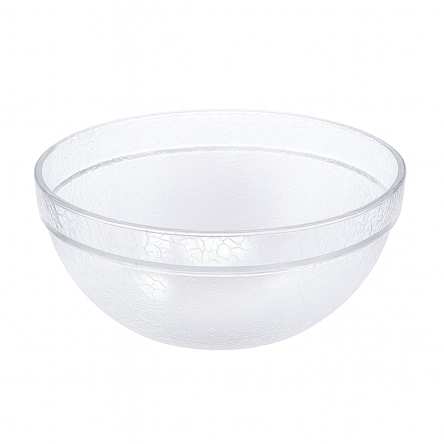 Transparent plastic Idli mixing and serving bowl with textured surface, ideal for kitchen use by Wukusy.