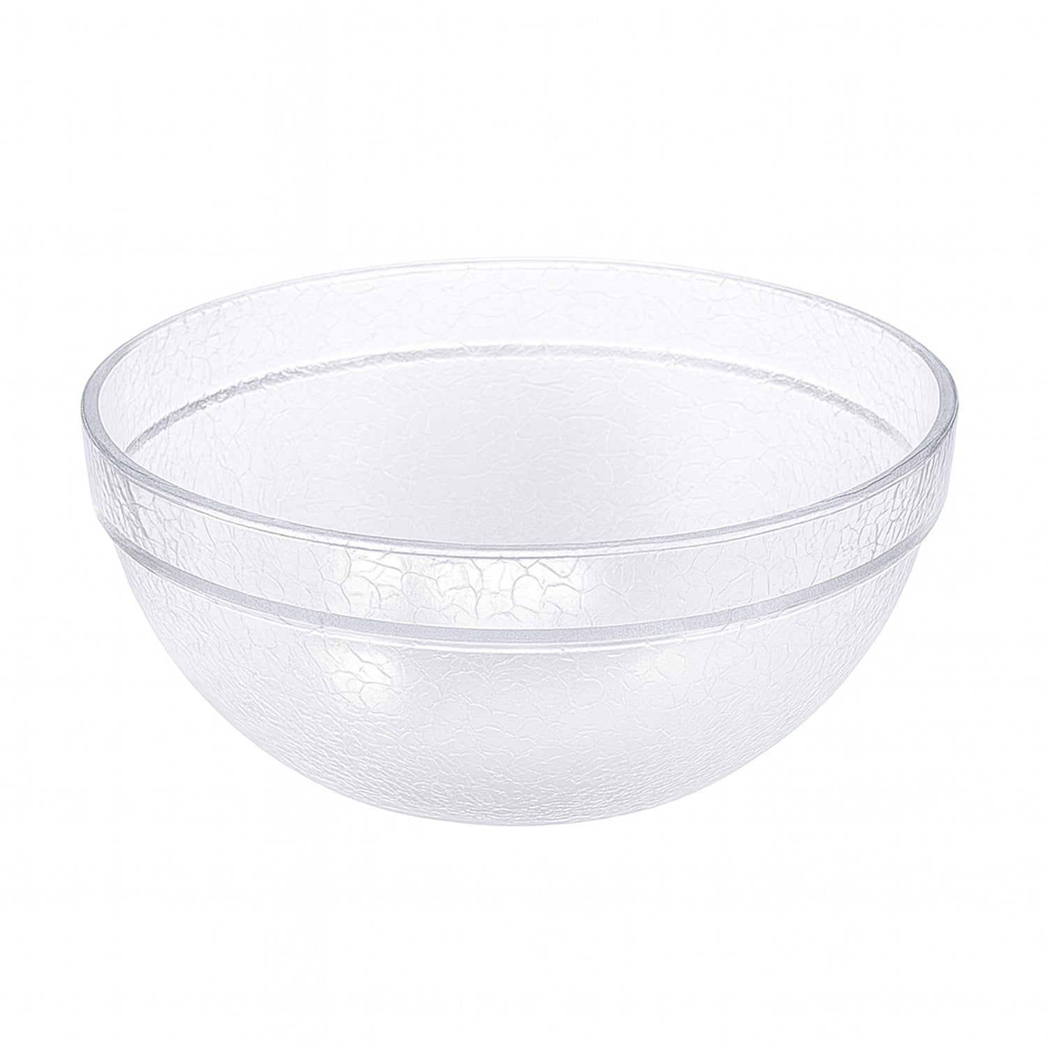 Transparent plastic Idli mixing and serving bowl with textured surface, ideal for kitchen use by Wukusy.