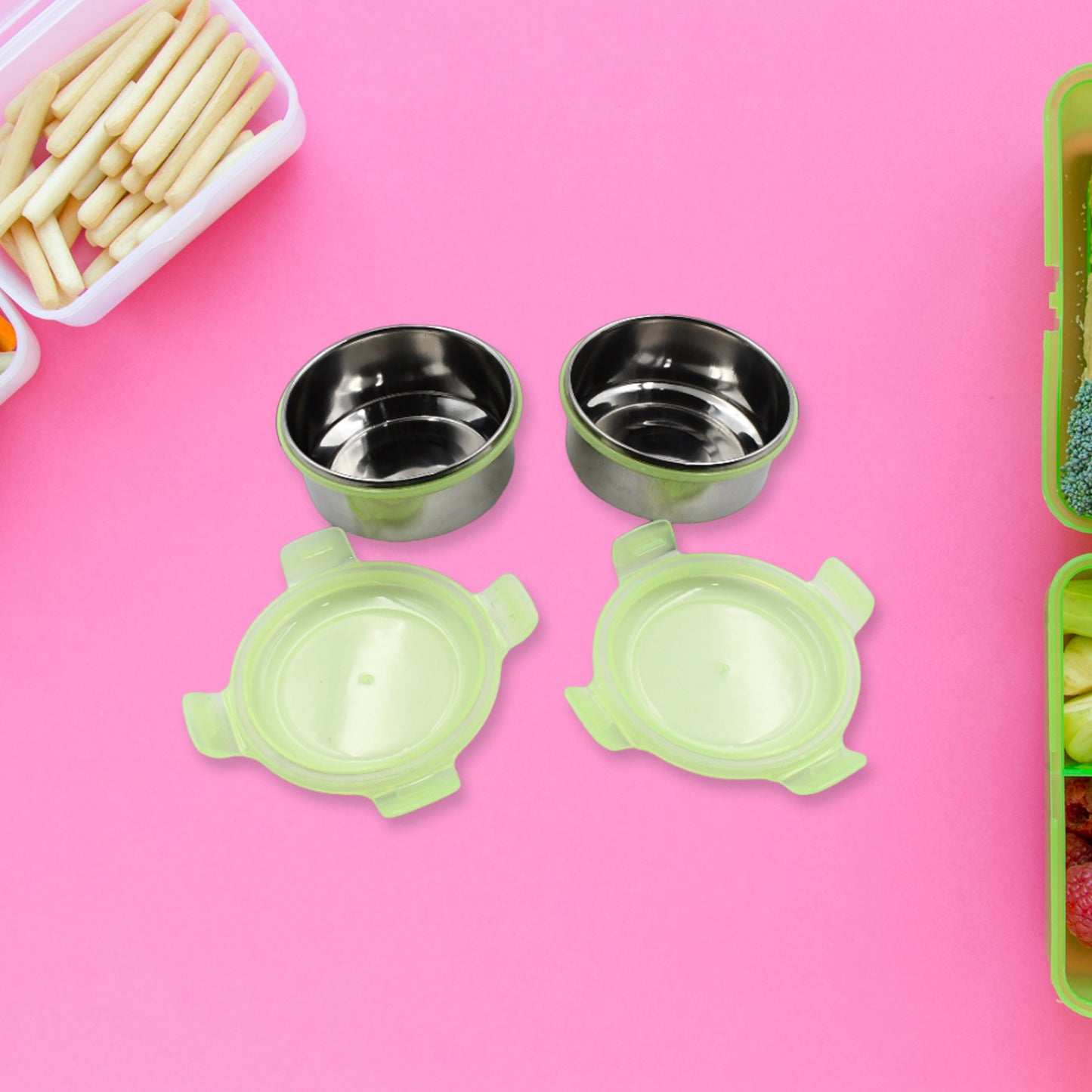 Wukusy stainless steel leak-proof lunch box with multiple compartments, ideal for office, school, and travel.