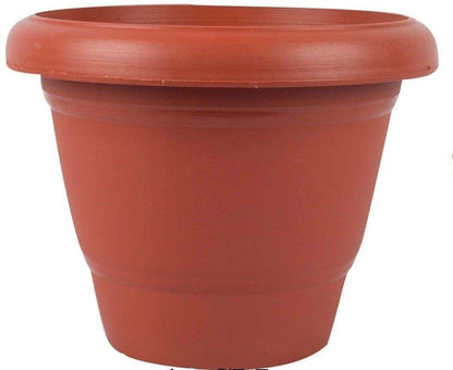Wukusy Garden Heavy Plastic Planter Pot in brown, single large planter for outdoor gardening, durable and weather-resistant.