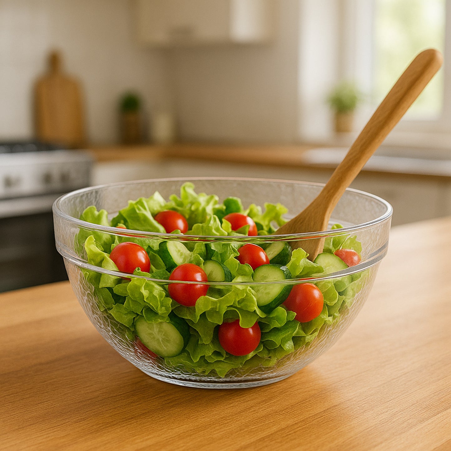 Transparent plastic Idli mixing and serving bowl by Wukusy, textured kitchen bowl for home use, 1 piece.