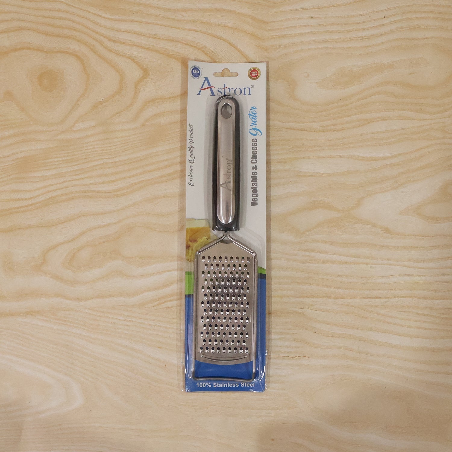 Ss Slim Cheese Grater With Plastic Handle For Vegetables And Lemon Zest (1 Pc)