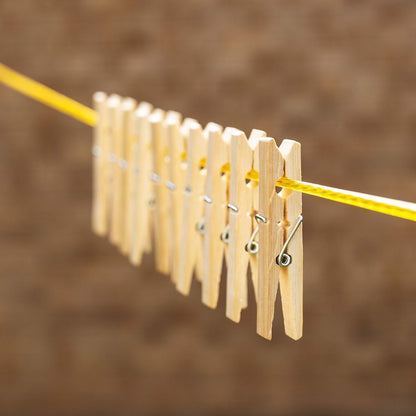 Heavy Duty Bamboo Wooden Cloth Clips  Pegs (20 Pcs Set)
