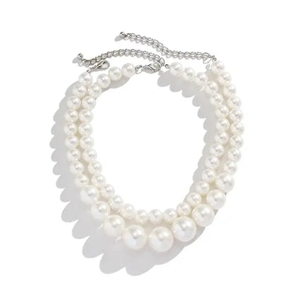 Latest Design Artificial Pearl Mala 2 Layer with Earring – Imitation Jewellery Set