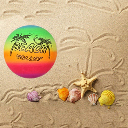 Colorful Wukusy beach ball volleyball for kids, soft sports toy designed for outdoor games and beach play.