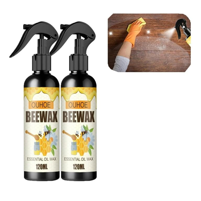 Beeswax for Furniture, Wood Polish and Conditioner for Long-Lasting Shine and Protection ( Pack of 2 )