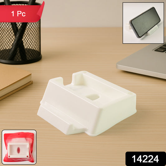 Wukusy plastic mobile phone stand holder on a surface, portable accessory for hands-free phone viewing and support.