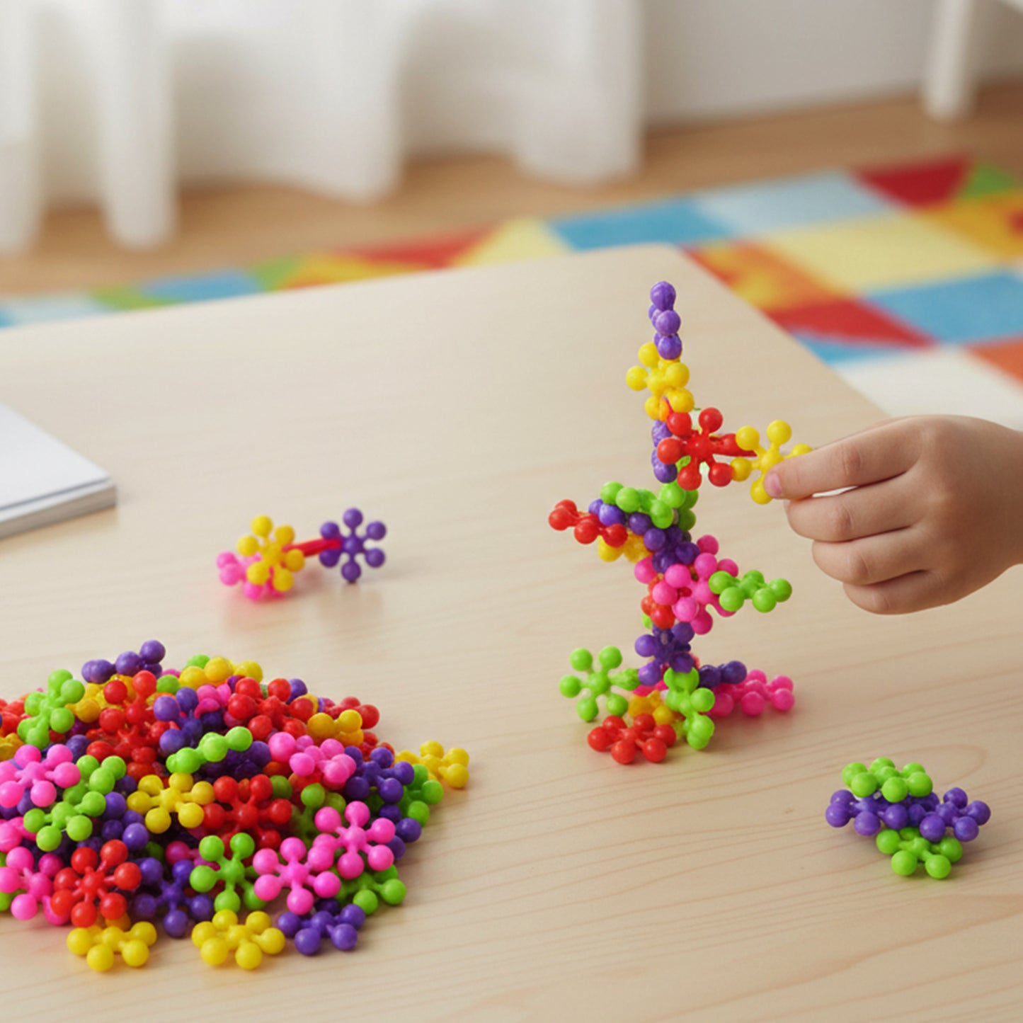 Diy Building Blocks Toy For Kids  Colourful Creative Puzzle (1 Set)
