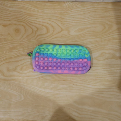Pop It Silicone Pencil Pouch  Fun  Stress-relief Fidget Toy